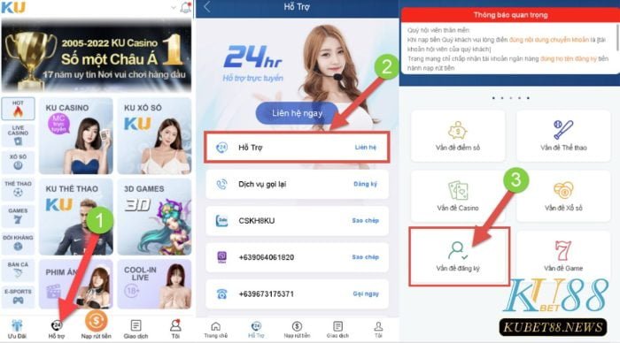 Cách mở khóa chức năng nạp tiền Kubet